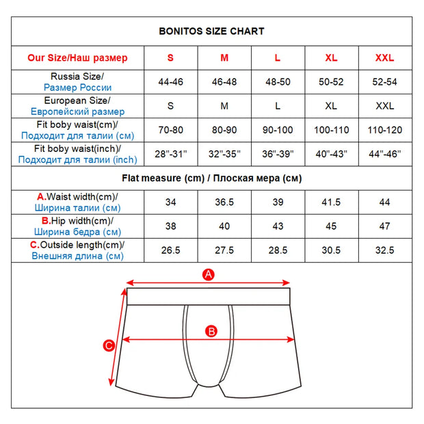 4pcs Boxer Shorts Men's Panties