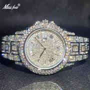 Relogio Masculino Luxury MISSFOX Ice Out Diamond Watch