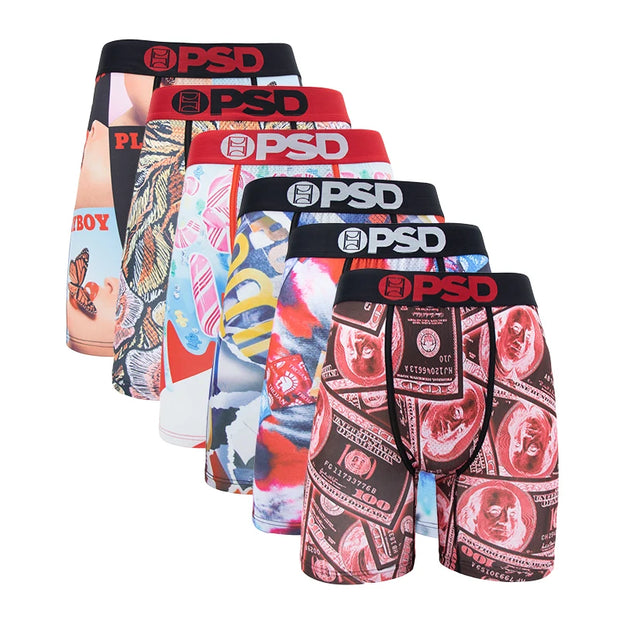 6Pcs Fashion Print Men Underwear Boxer