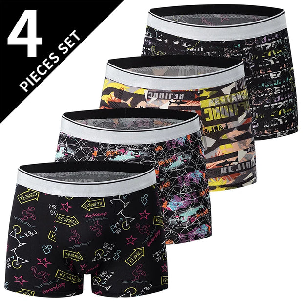 4-piece MEN'S FASHION Printed Underwear