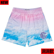 2023 Summer Men Gym Shorts Eric Emanuel EE Basic Short New EE Flame Men Women Mesh Basketball Shorts Casual Breathable