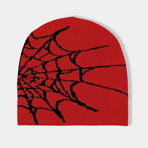 Unisex Spider Web Hip Hop Knit Beanie