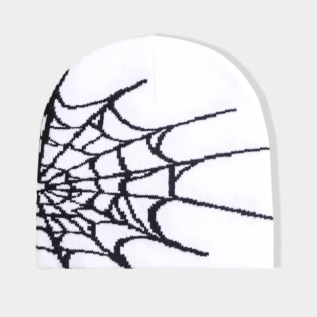 Unisex Spider Web Hip Hop Knit Beanie