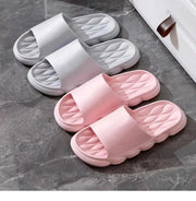 Summer Slippers Women Lightweight Home Anti Slip Bathroom Slides Male Comfort Soft Outdoor Beach Couple EVA Slippers Solid Color