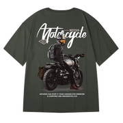 Motorcycle Boy T-Shirt Men Vintage