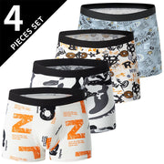 4-piece MEN'S FASHION Printed Underwear