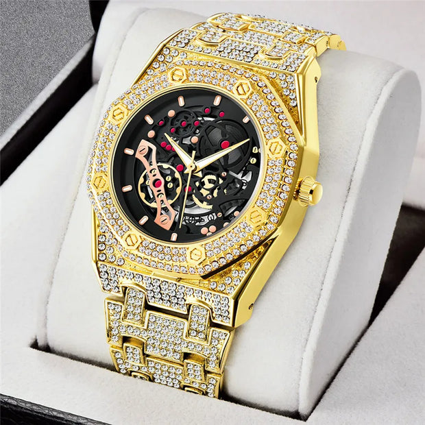 Men Luxury Brand Diamond Watches