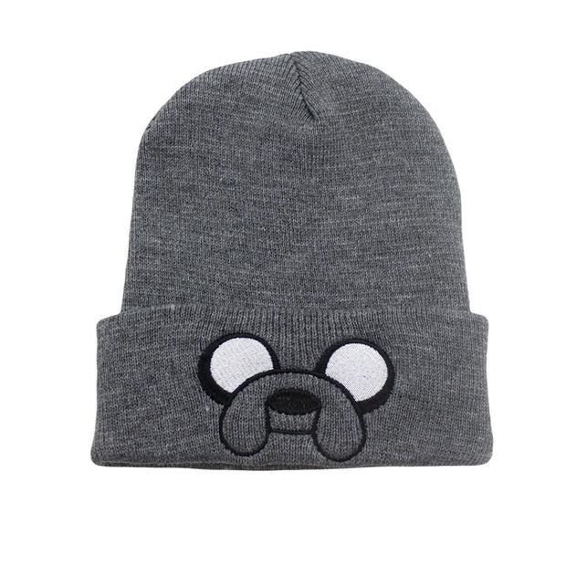 Cartoon Adventure Time Adult Embroidery Knitted Hats