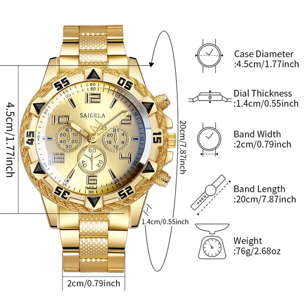 3pcs/set Fashion Men's Luxury Watch Set