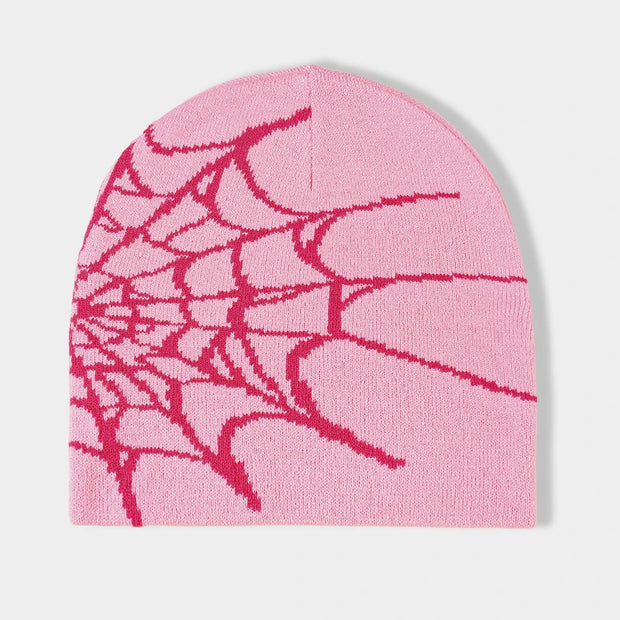 Unisex Spider Web Hip Hop Knit Beanie