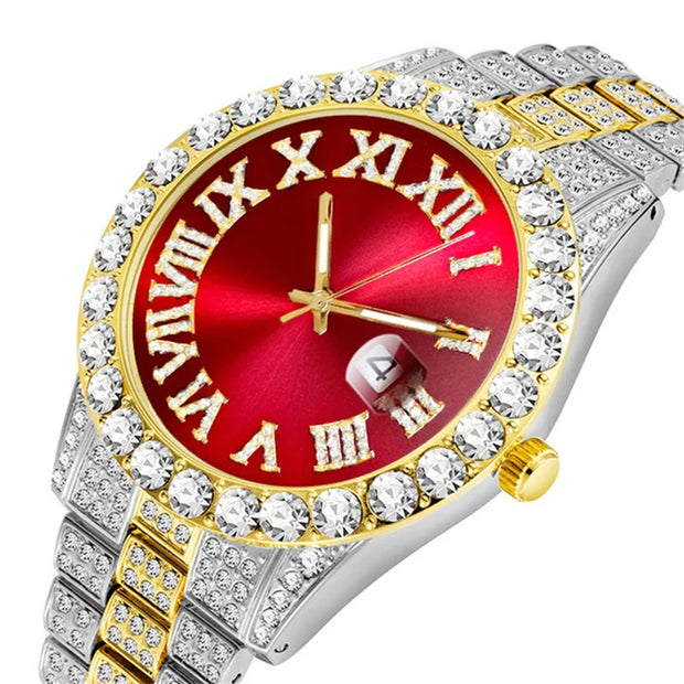 Hip Hop Iced Out Watch Men Luxury Brand Diamond