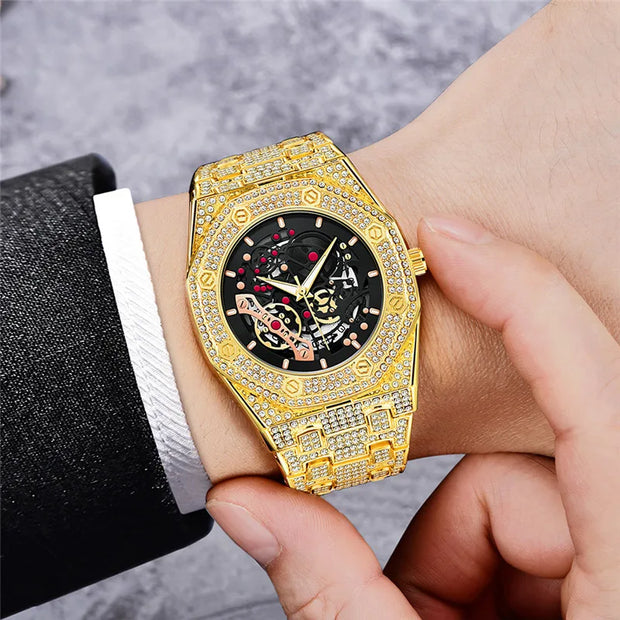 Men Luxury Brand Diamond Watches