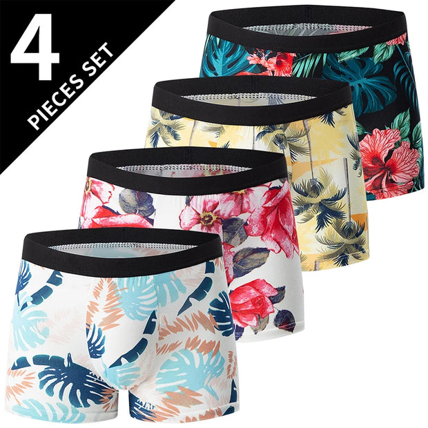 4-piece MEN'S FASHION Printed Underwear