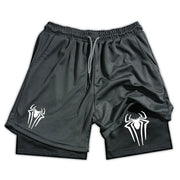 Y2K Performance Shorts Men Spider