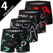 4-piece MEN'S FASHION Printed Underwear