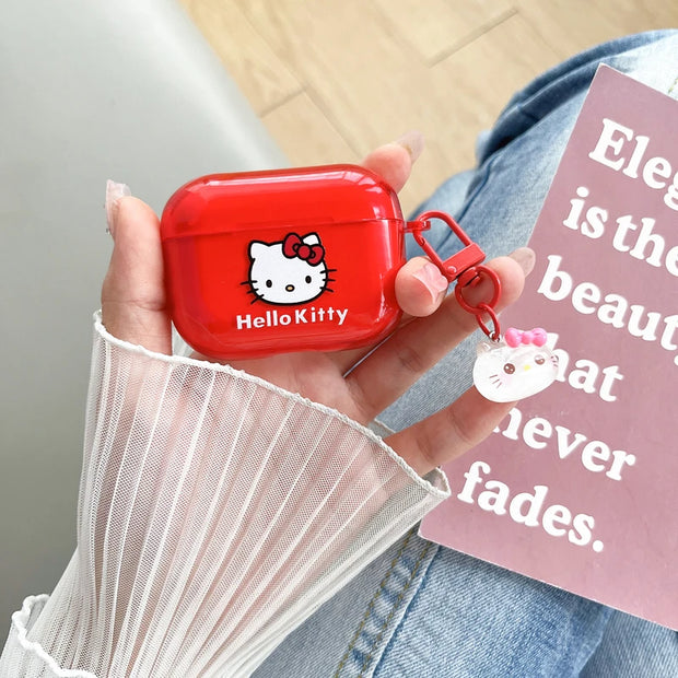 Cute Cartoon Sanrio Hello Kitty  Earphone Case For AirPods