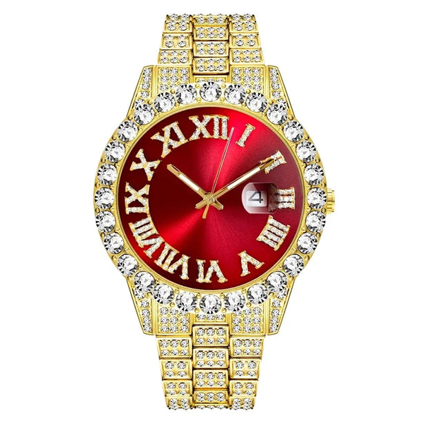 Hip Hop Iced Out Watch Men Luxury Brand Diamond