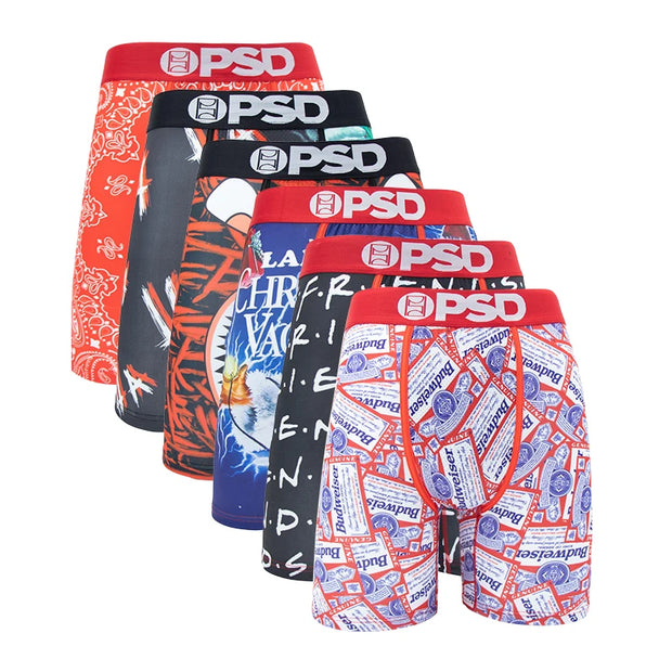 6Pcs Fashion Print Men Underwear Boxer