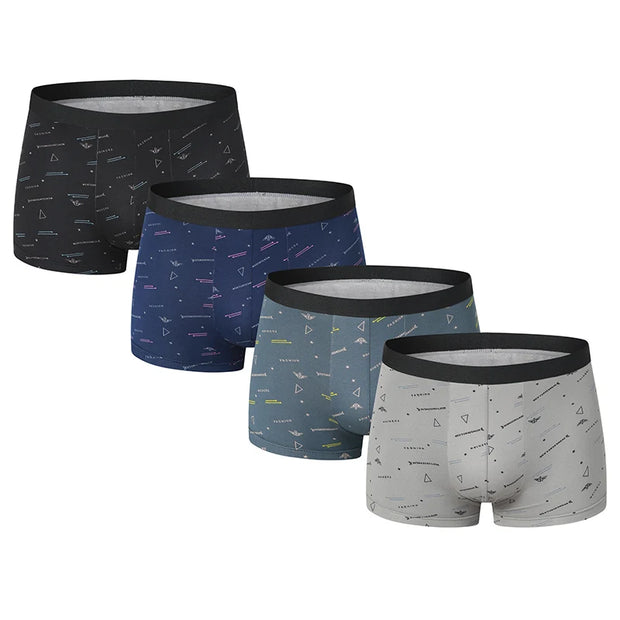 4-piece MEN'S FASHION Printed Underwear