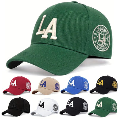 Unisex La Letter Embroidery Baseball Caps