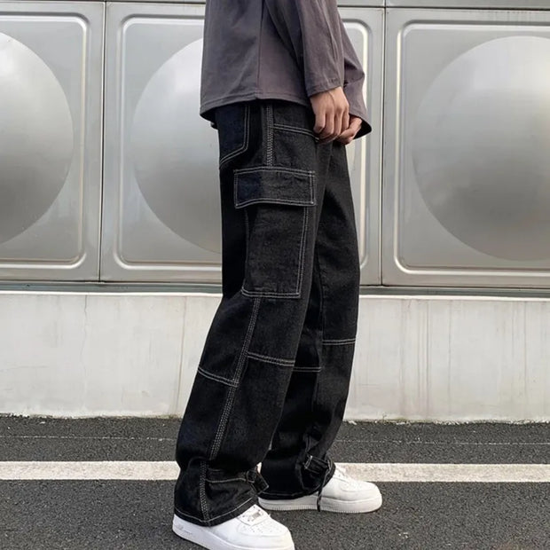 Cargo jeans Men Wide Leg Jeans