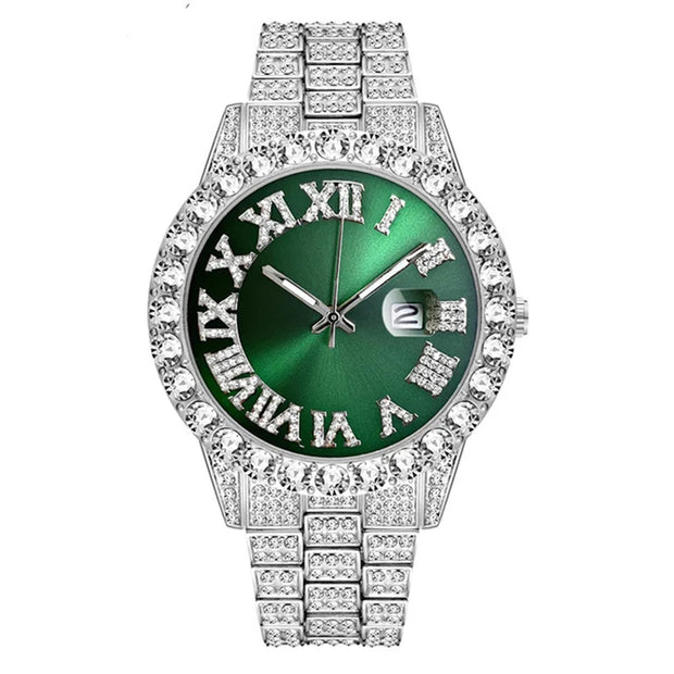 Hip Hop Iced Out Watch Men Luxury Brand Diamond