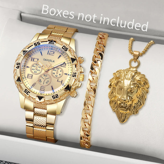 3pcs/set Fashion Men's Luxury Watch Set