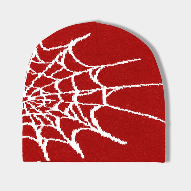 Unisex Spider Web Hip Hop Knit Beanie