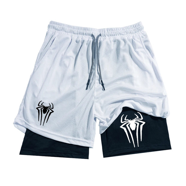 Y2K Performance Shorts Men Spider