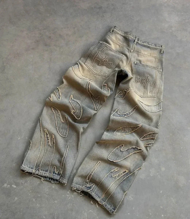 Y2k Hip Hop Baggy Jeans for Men