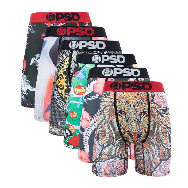 6Pcs Fashion Print Men Underwear Boxer