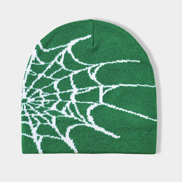 Unisex Spider Web Hip Hop Knit Beanie