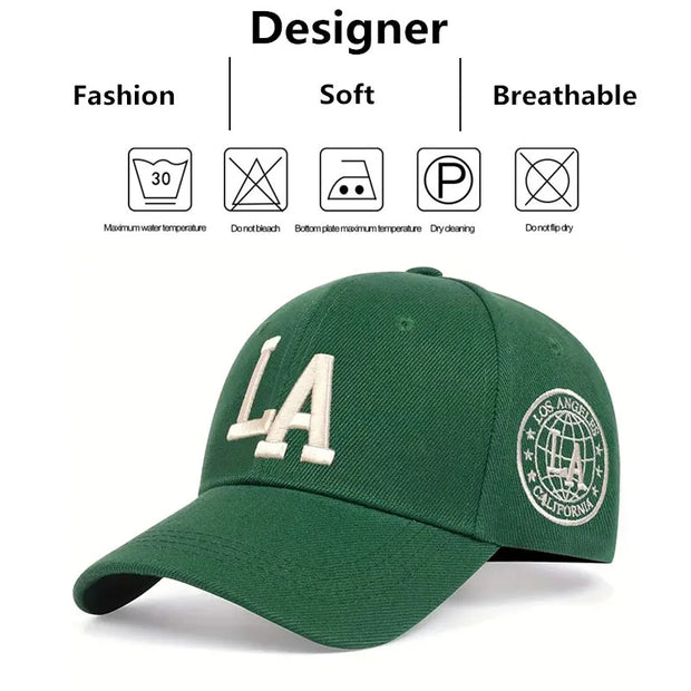 Unisex La Letter Embroidery Baseball Caps