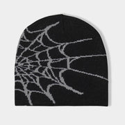 Unisex Spider Web Hip Hop Knit Beanie