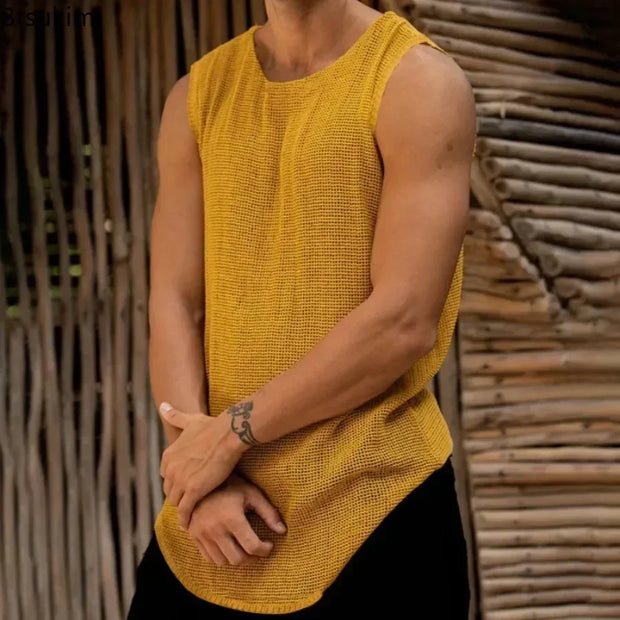 2025 Men's Hollow Out Knitted Vests