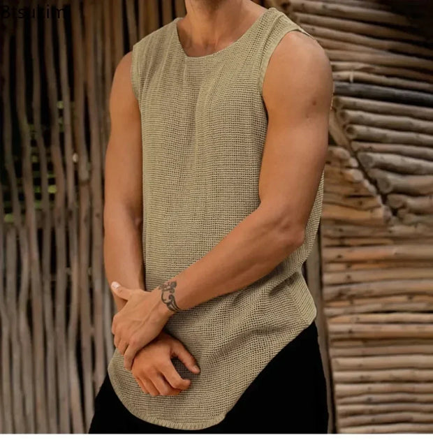 2025 Men's Hollow Out Knitted Vests