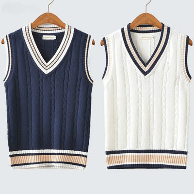 Sweater Vest Men Sleeveless Knit