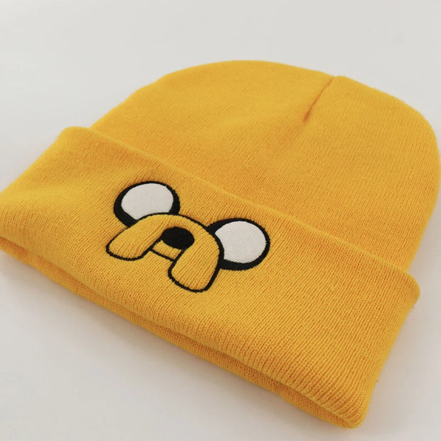 Cartoon Adventure Time Adult Embroidery Knitted Hats