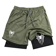 Y2K Performance Shorts Men Spider